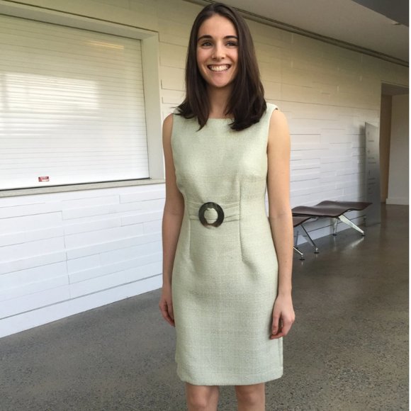 connected apparel Dresses & Skirts - Connected Apparel, Light Green, Sleeveless, Sheath Dress, Size 6